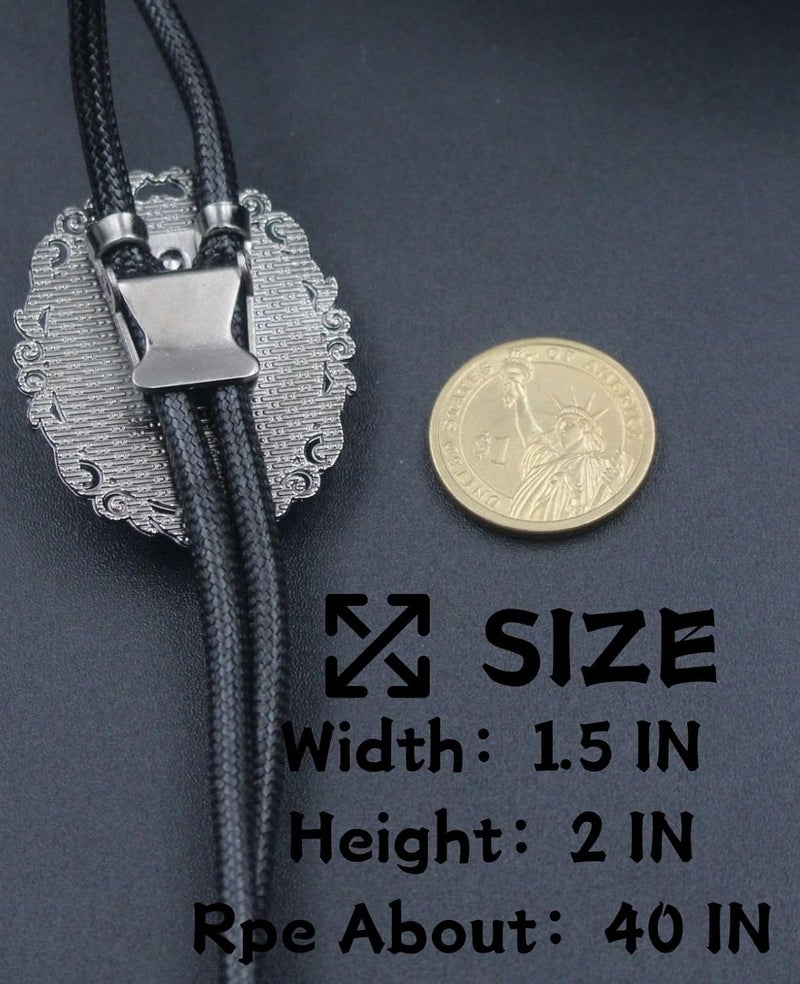 PEARLY JUN Bolo Tie for Women Men Flower Rose Western Cowboy Brown Leather Country Style String Vest Gifts - Image 3